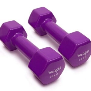 Yes4All Neoprene Coated Hex Dumbbells - 10 LB Pair 40% off